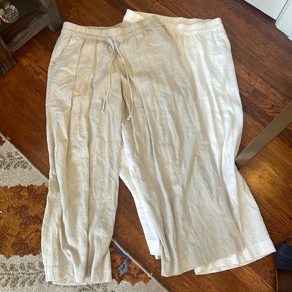 Target Linen pants white and beige